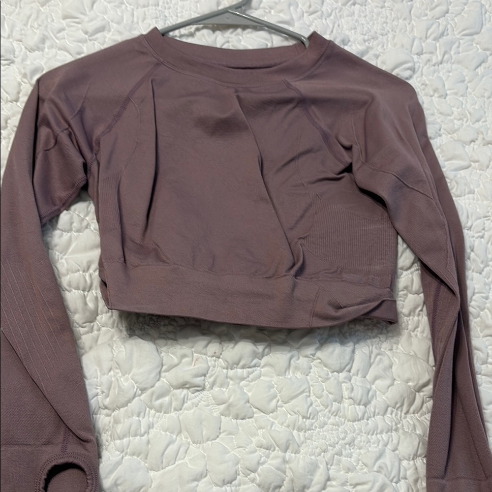 SHEIN Purple Crop Top Chic and Trendy